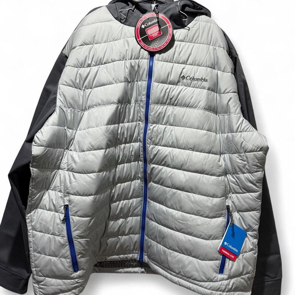 Columbia-sportswear Men's Grey and Silver Coat 3XT 3XL Big & tall